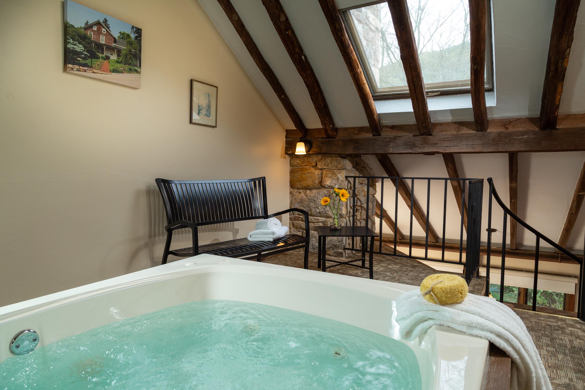 Jacuzzi in hotel room