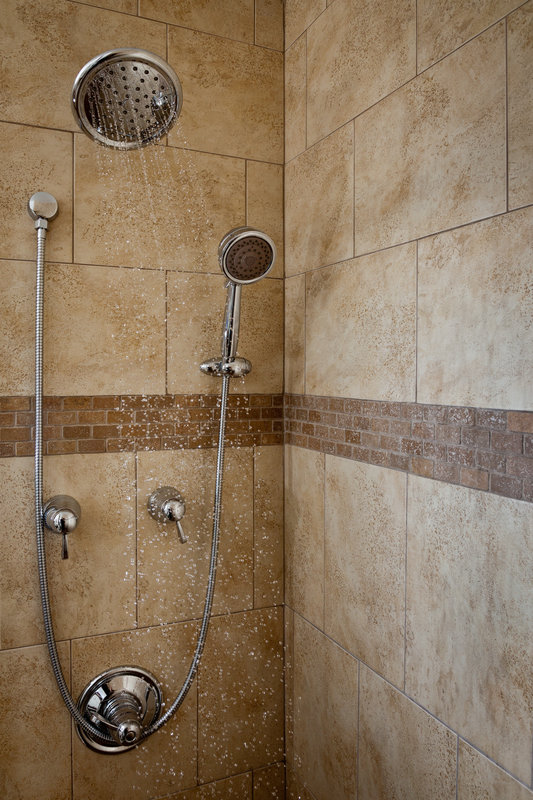 Accessible shower in hotel room